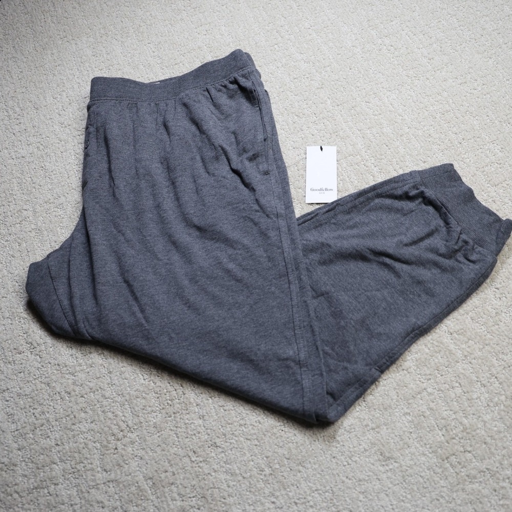 Goodfellow & Co Mens XXL Knit Jogger Dark Gray Tapered Lounge Pants NWT